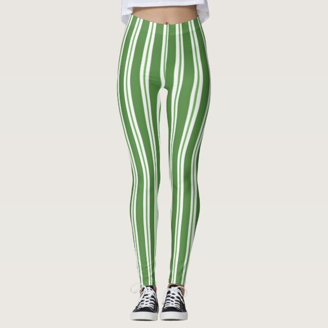 Leggings rayures art abstrait (Devant)