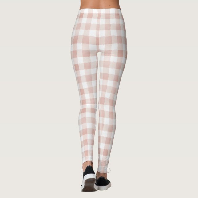 Leggings Rayures blanches roses (Dos)