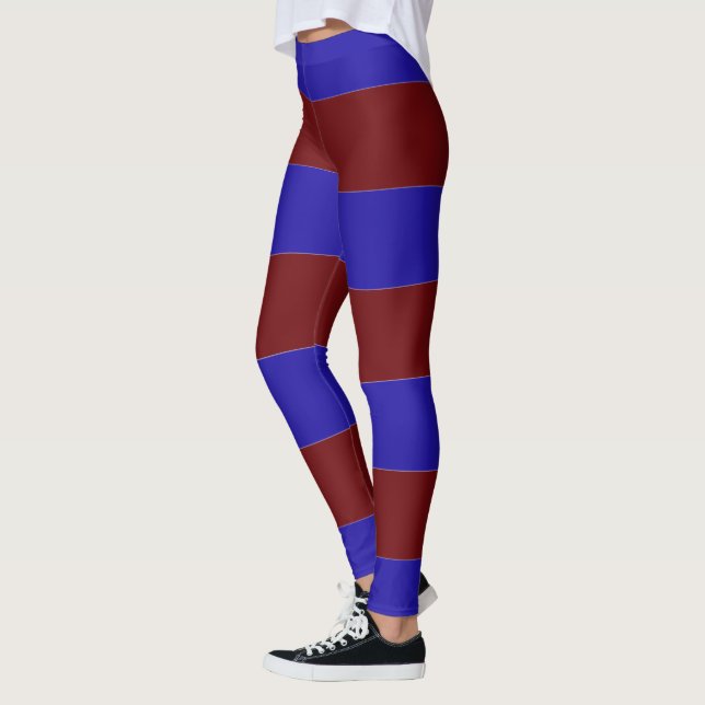 Leggings Rayures Bleues et Rouges (Gauche)