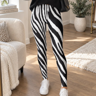 Leggings Rayures Classiques de Zèbre Sauvage
