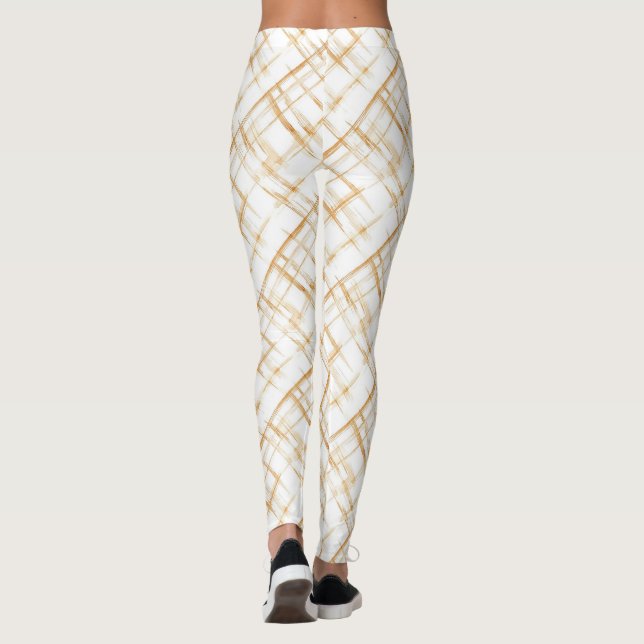 Leggings Rayures de bonbons au caramel (Dos)