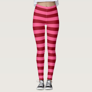 Leggings Rayures de Bourgogne et de roses indien