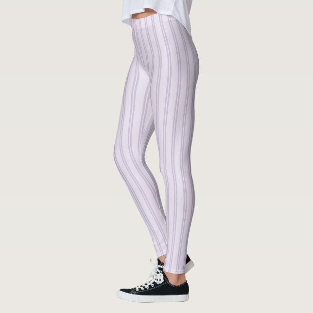 Leggings Rayures de lavande violette (Gauche)