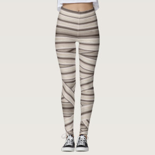 Leggings Rayures de Momie Halloween