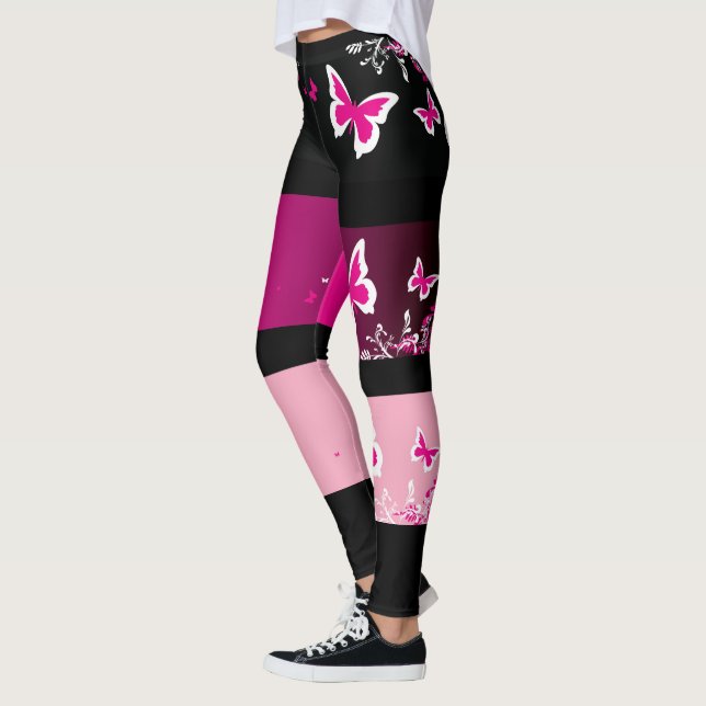 Leggings Rayures de mouche à beurre (Gauche)
