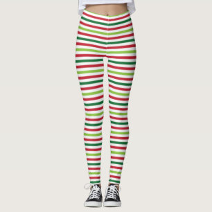 Leggings Rayures de Noël
