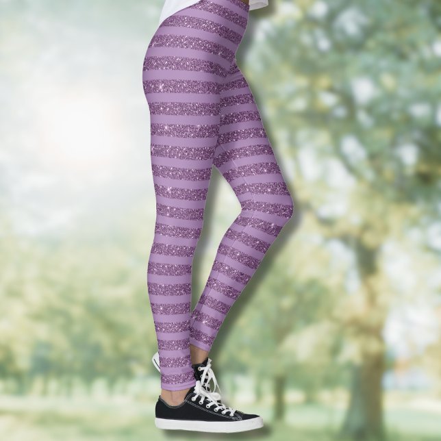 Leggings Rayures horizontales de style paillettes de mûre a (Créateur téléchargé)