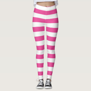 Leggings Rayures horizontales roses