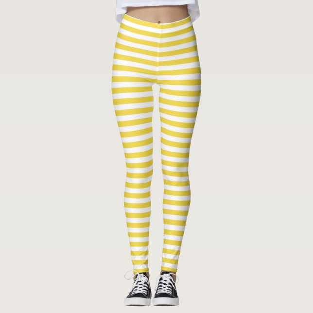 Leggings Rayures jaunes (Devant)