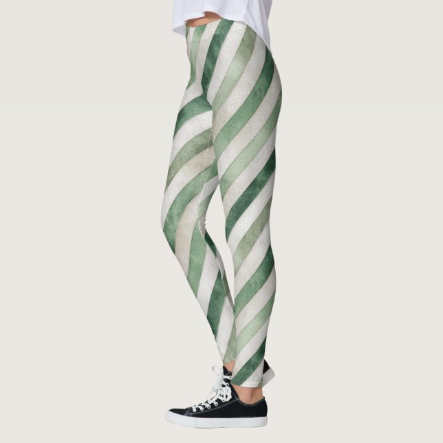Leggings Rayures vert menthe (Gauche)