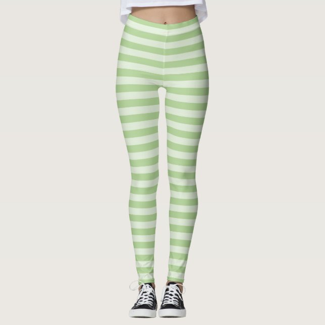 Leggings Rayures Vertes (Devant)