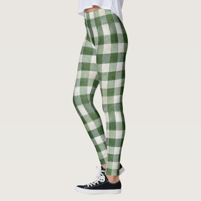 Leggings Rayures vertes crème (Gauche)