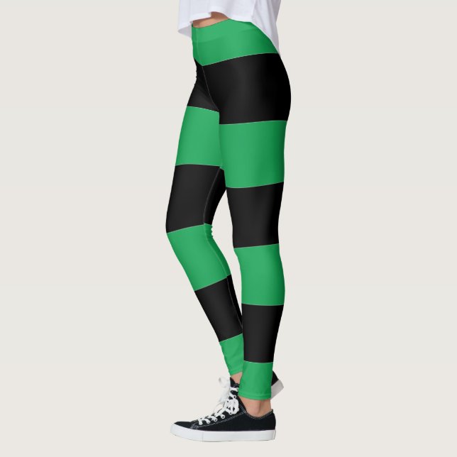Leggings Rayures vertes et noires (Gauche)