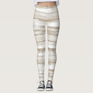 Leggings Rayures vintages d'aquarelle dans les tons gris