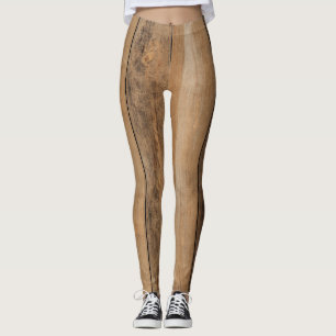 Leggings réalistes au sol en bois