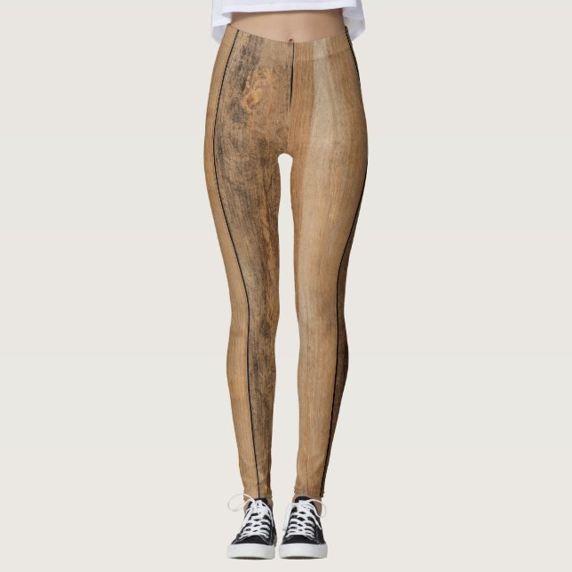 Leggings réalistes au sol en bois (Devant)