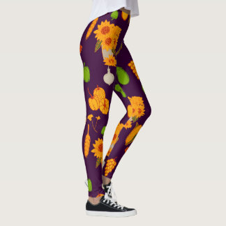 Leggings Récolte D'Automne Végétgie Et Fruits Sains