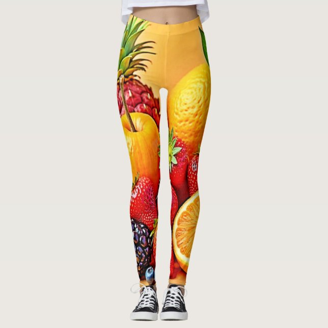 Leggings Récolte de fruits frais et abondants : un design v (Devant)