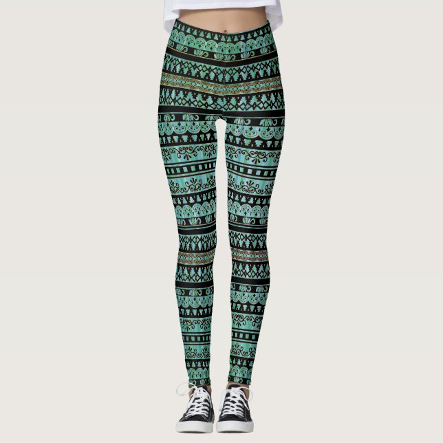 Leggings Recouvrement de dentelle (Devant)