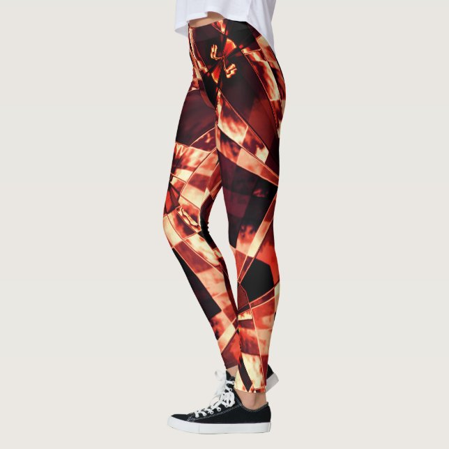 Leggings Rectangle de corail incliné ou étiré, le plus fonc (Gauche)