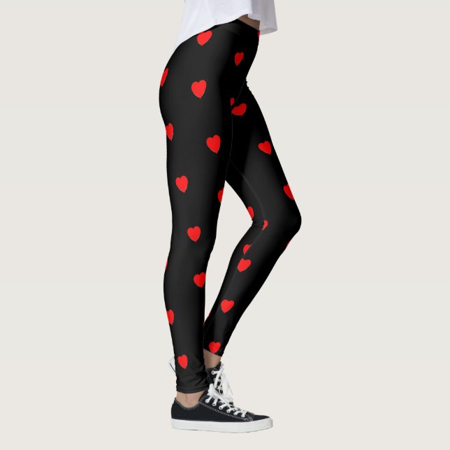 Leggings Red Black Heart (Droite)