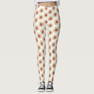 Leggings Red Cherry Danish Breakfast Pâtisserie