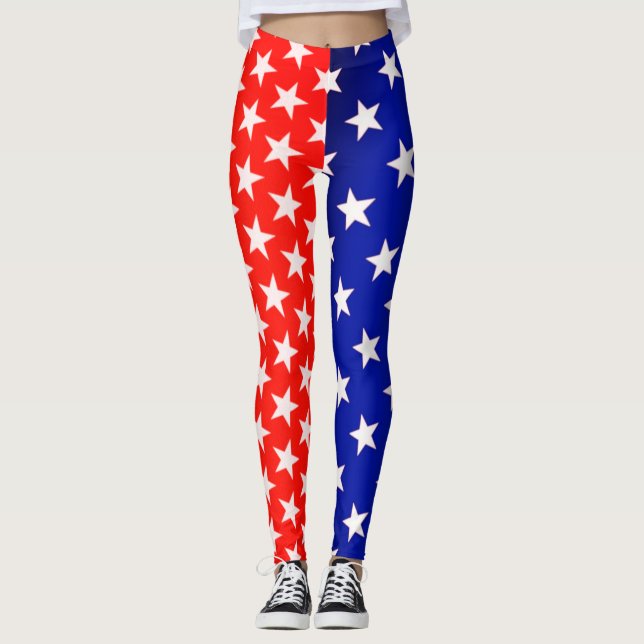 Leggings Red et Blue Star (Devant)