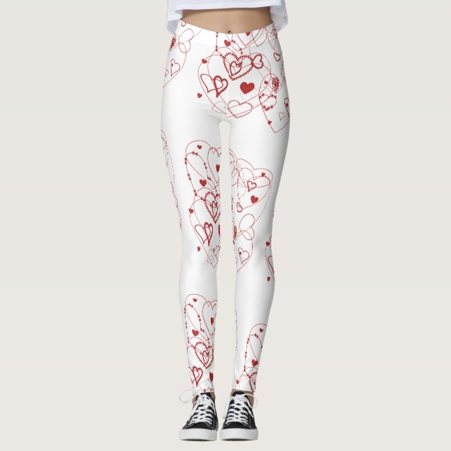 Leggings Red Hearts (Devant)