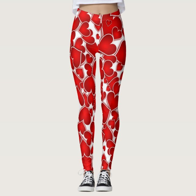Leggings Red Hearts (Devant)