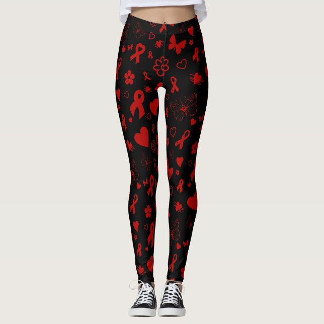 Leggings Red Multi...Cerveau Aneurysme (Devant)