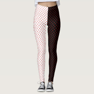 Leggings Red Polka