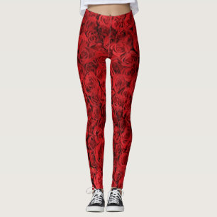 Leggings Red Roses