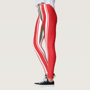 Leggings Red Stripes