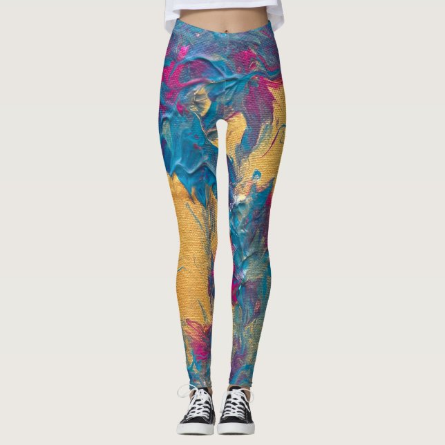 Leggings Reef Garden Balloon Painting Studio Art (Devant)