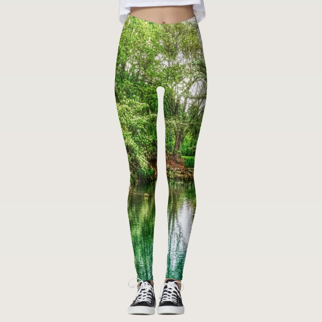 Leggings Réflections vertes (Devant)