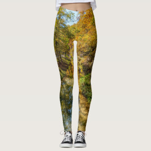 Leggings Réflexions d'automne du ruisseau Verticale