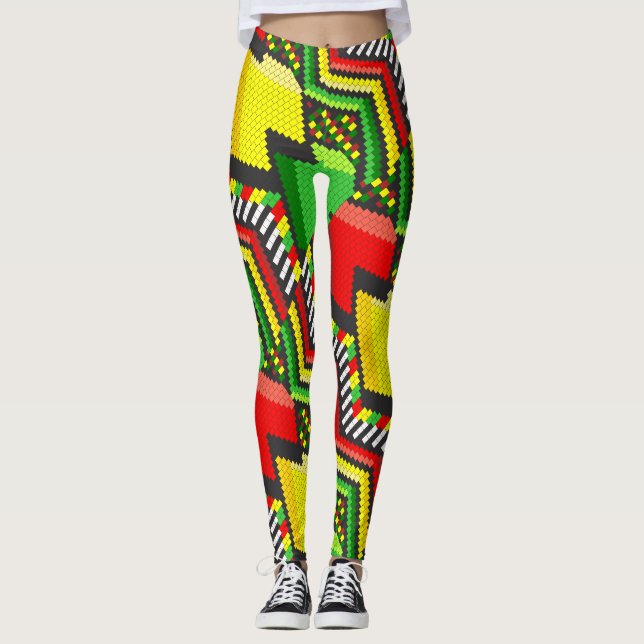 Leggings Reggae Rastafara Jah (Devant)