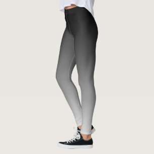 Leggings Régime de l'horizon noir et blanc de gradient