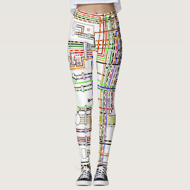 Leggings Régime électrique coloré (Devant)