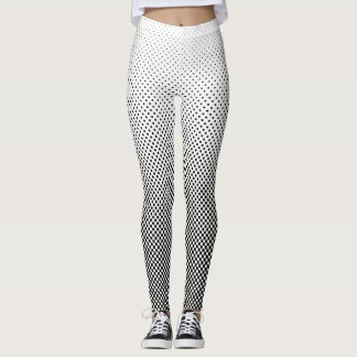 Leggings Régime noir et blanc de points tramés de contraste