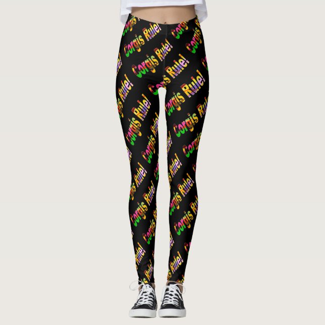 Leggings Règle de Corgis (Devant)