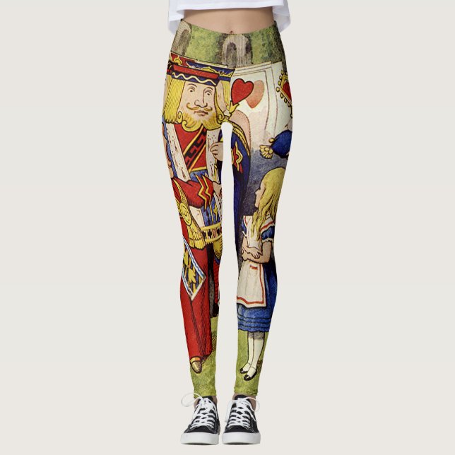 Leggings Reine des guêtres de coeurs (Devant)