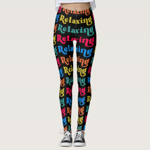 Leggings #relaxant, avec orange et citron vert,
