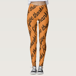 Leggings Remerciez l'motif de Thanksgiving