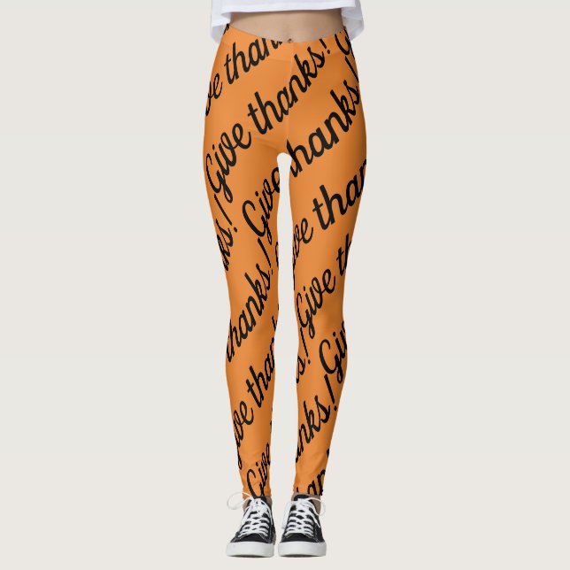 Leggings Remerciez l'motif de Thanksgiving (Devant)