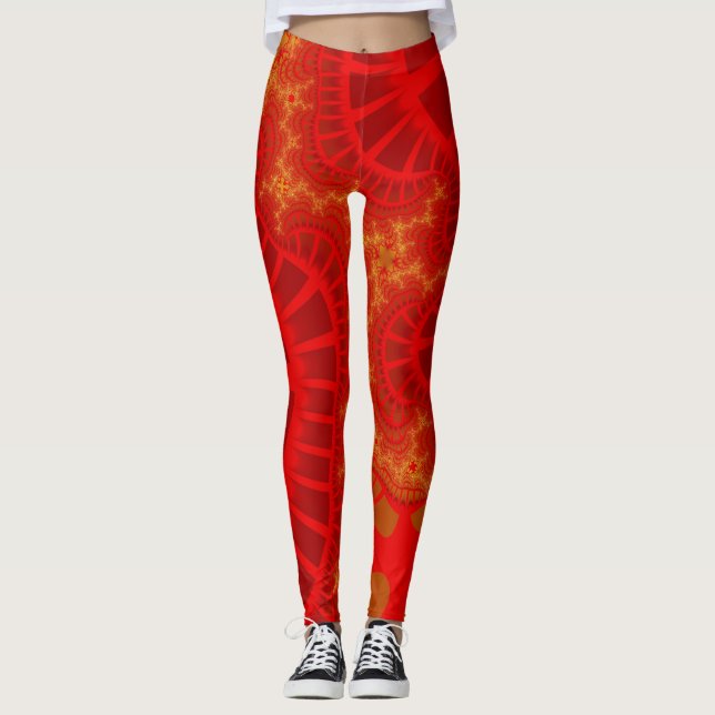 Leggings Remix rouge cerise (Devant)
