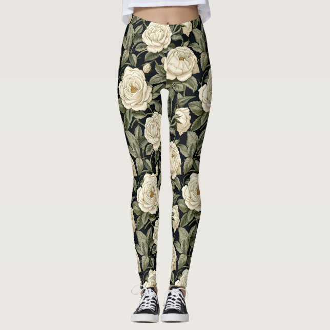 Leggings Renaissance Romance - Inspiré par William Morris (Devant)