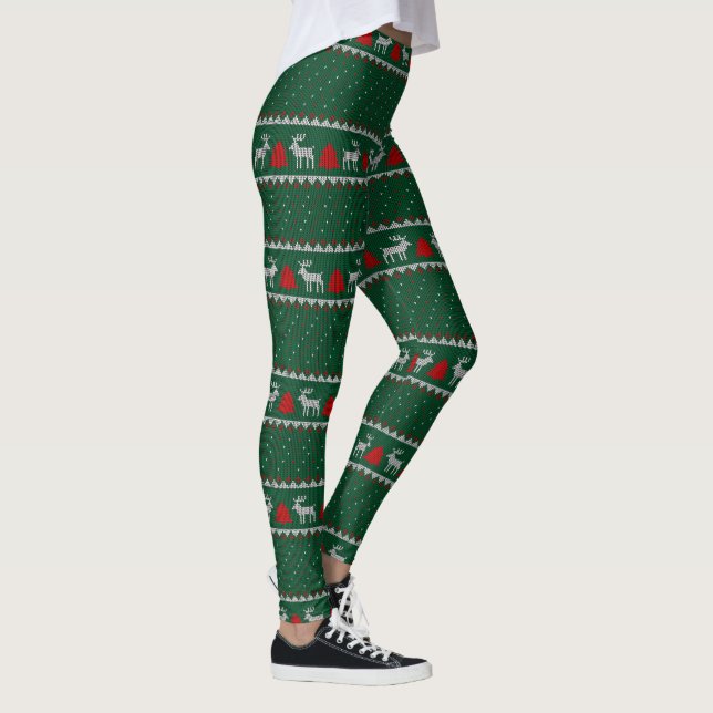Leggings Rennes et sapins de Noël  (Droite)