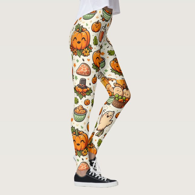 Leggings repas de Thanksgiving en famille (Droite)