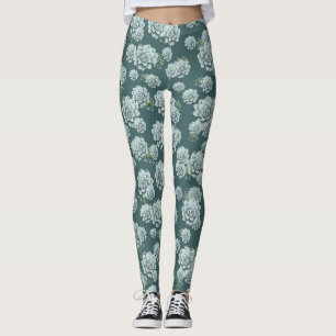 Leggings Répétez les succulents de la Rosette de la Monnaie
